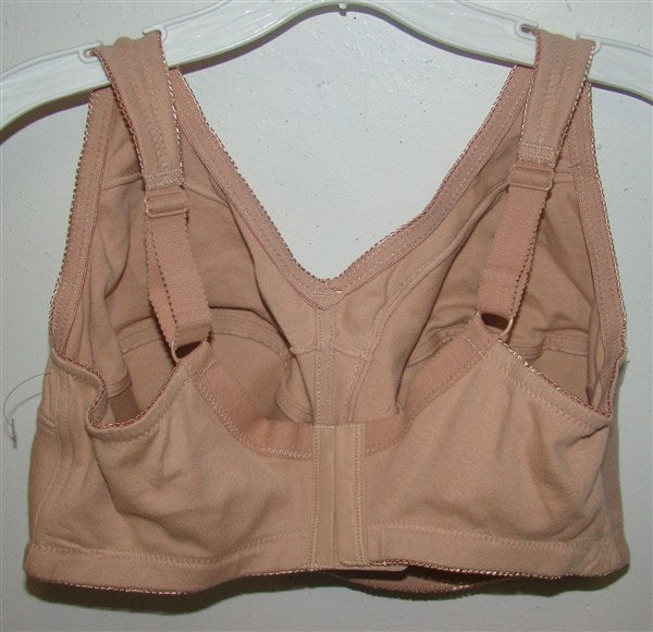 NEW Comfort Choice 52D Soft Cup Full Coverage Wire Free Bra Beige #87605