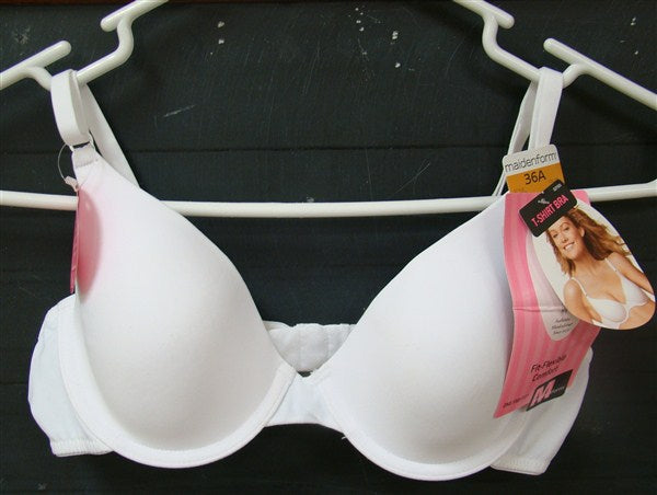 NWOT Maidenform 38C White Famous T Shirt Bra 7959 Free Shipping! #87669