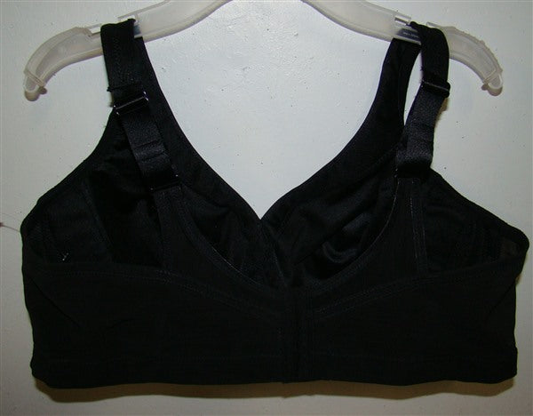 NWOT Glamorise Sport Bra 1006 Superior Support No Wires Black 38D #87694