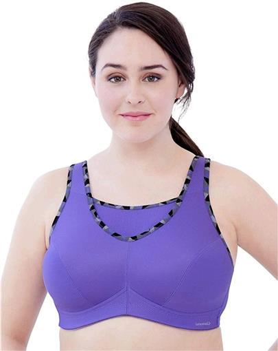 NEw Glamorise 40I No Bounce Cami Sports Bra 1066 Purple 87703