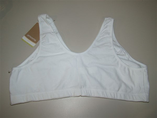 NWT Amoena S C/D Frances Front Closure Leisure Bra 2128 White #87883