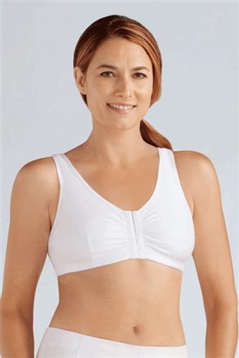 NWT Amoena S C/D Frances Front Closure Leisure Bra 2128 White #87883