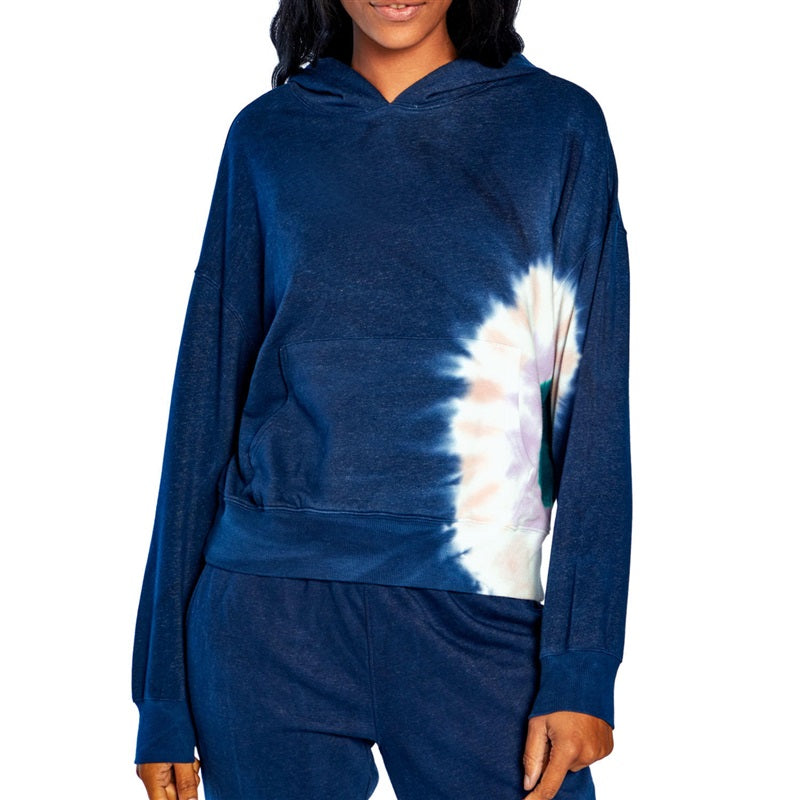 NWT Wildfox XL Tye Dye Hoodie & Sweatpants Lounge Wear Set Blue #87984