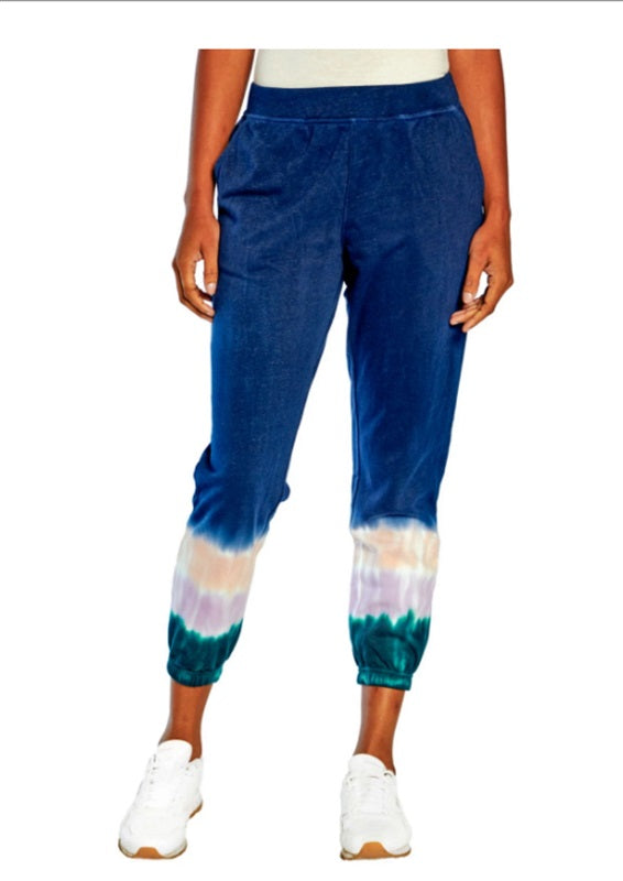 NWT Wildfox XL Tye Dye Hoodie & Sweatpants Lounge Wear Set Blue #87984