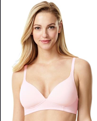 NWOT Warner's 38D Breathe Freely Wire-Free Contour Bra RM5941A Pink 88173