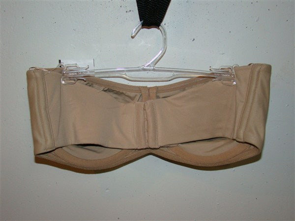 NEW + Straps Lilyette 34D Beige Tailored Strapless Minimizer Bra 0939 #88228