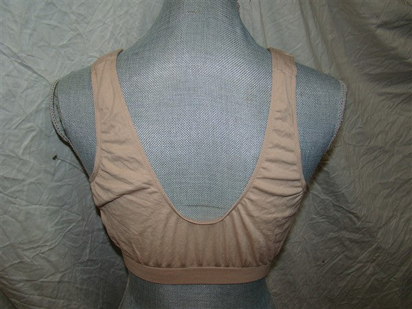 NWT Bali Bra Comfort Revolution Seamless Microfiber Crop Top 103J XL Beige 88285