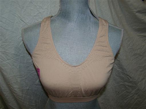 NWT Bali Bra Comfort Revolution Seamless Microfiber Crop Top 103J XL Beige 88285