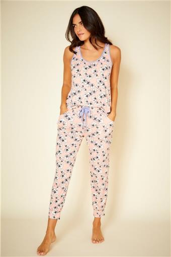 New Cosabella Plus Kendall Camisole & Jogger Pajama Set 1X Spring Floral #88316