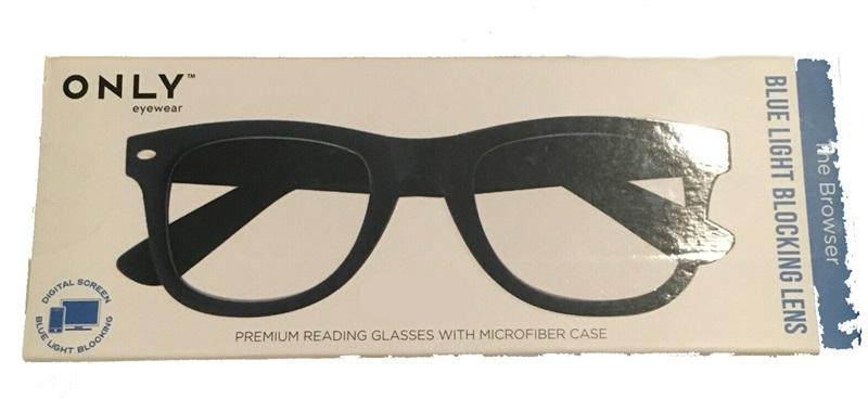 Only Eyewear Thick Frame Reading Nerd Glass Readers 2.00 Blue Light #89444