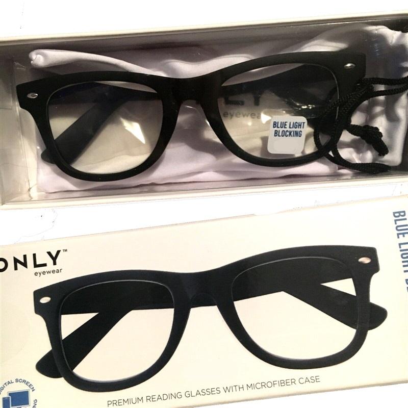 Only Eyewear Thick Frame Reading Nerd Glass Readers 2.00 Blue Light #89444