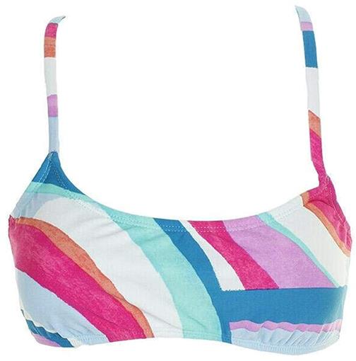 Hula Honey After Shock Printed 102657 S Multicolor Push-up Swim Top #89524