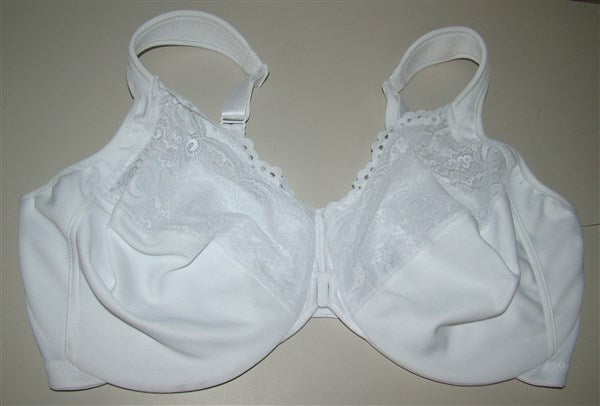 NWOT Glamorise Elegance Front Close Underwire Bra 1245 White 34D 89593