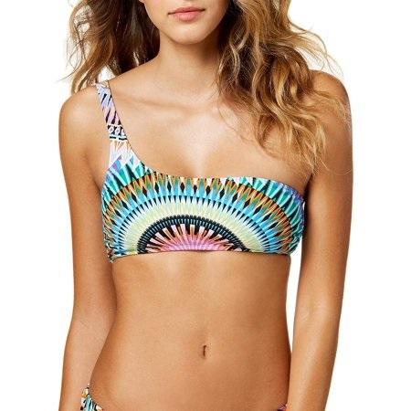 NWT Bar III Sunburst Geo MD 8MBGJ89M One-Shoulder Bikini Swim Top #89809