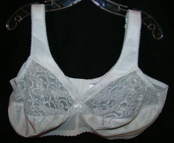 PO Glamorise 38F Magic Lift Full Figure Support White Bra 1000 #89891