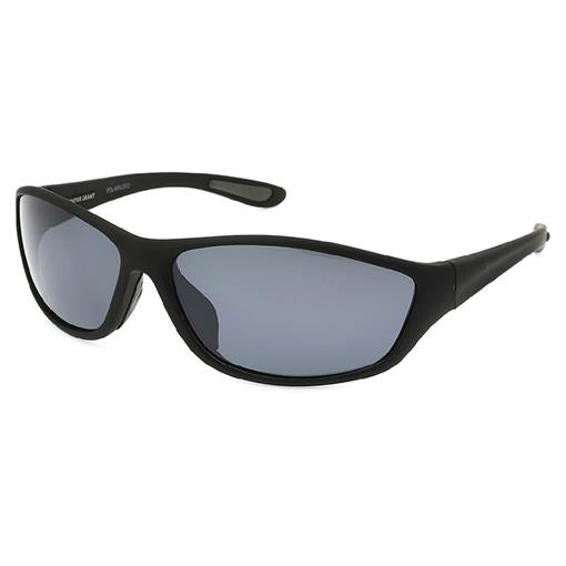 NWT Foster Grant Backstop Black Sunglasses Black Polarized Lens #90694