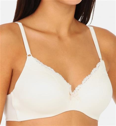 NWOT Maidenform 34D Comfort Devotion Ultimate Wirefree Bra 9456 Ivory 90163