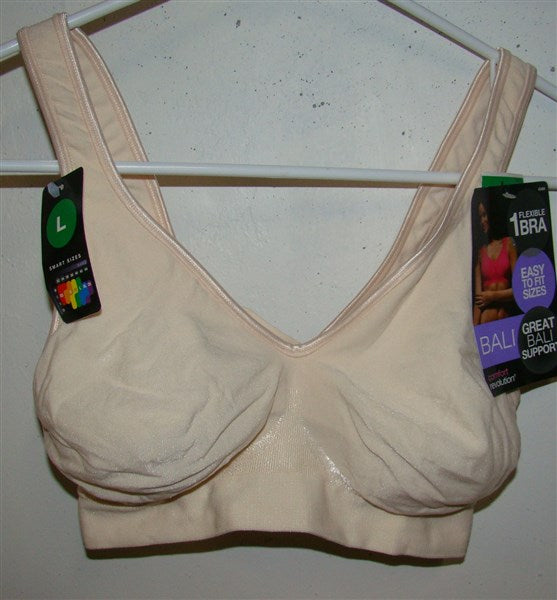 NEW Bali Bra S Comfort Revolution Seamless Smart Size Bra 3484 Beige #90466