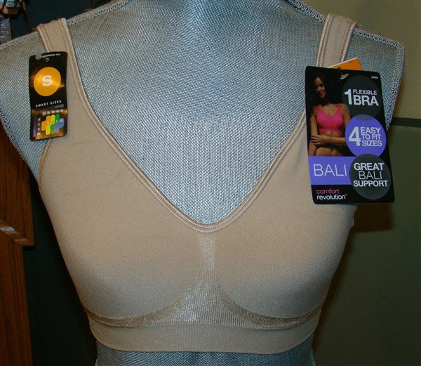 NEW Bali Bra S Comfort Revolution Seamless Smart Size Bra 3484 Beige #90466