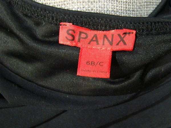 NWT Spanx Soft Chain Bra-llelujah! Tankini Top SZ 6 B/C Black #92459