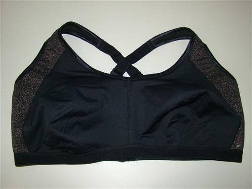 NEW Comfort Choice 44B Md Impact Full Cover Active Sports Black Gold Bra 92463