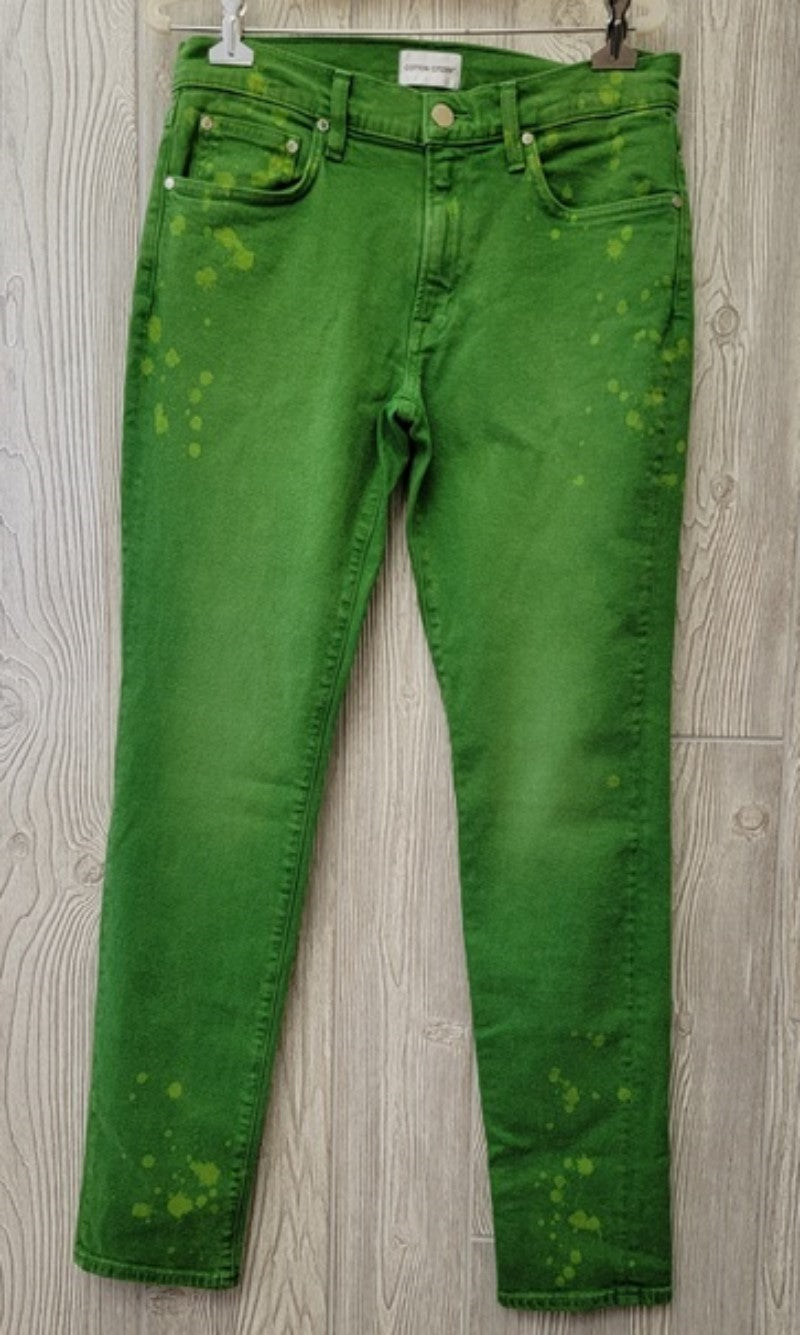NWT Cotton Citizen 31 Splash Straight Fit Jeans Green 92957