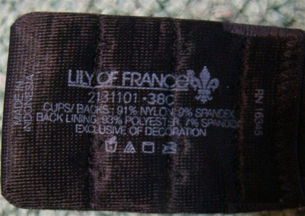 NWT Lily Of France 34B Soiree Extreme Ego Boost Tailored Bra 2131101 Black 93110