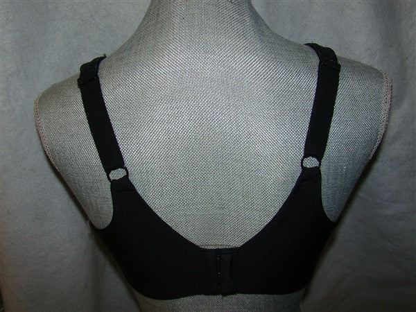 NWOT Olga Bra 44D Sheer Leaves Lace Full-Figure Minimizer 35519 Black #93335