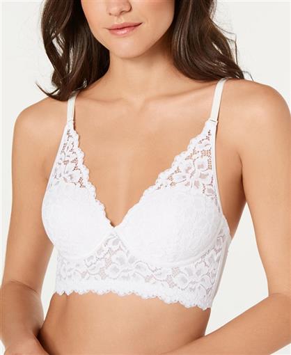 NEW Maidenform 36C Casual Comfort Convertible Lace Bralette DM1188 White 93640