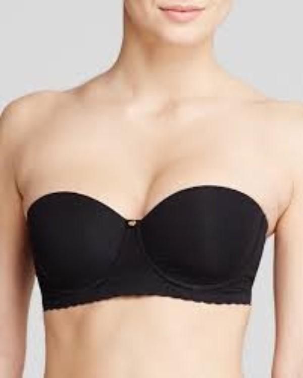 NWT Natori 32DDD Truly Smooth Smoothing Strapless Contour Bra 774070 Black 93932