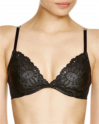 NWOT Hanky Panky 34/S After Midnight Nuit Broderie Black Underwire Bra #94014
