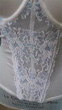 New Maidenform 34B Sexy Strapless Lace Push Up Bustier MFB100 White Blue #94169