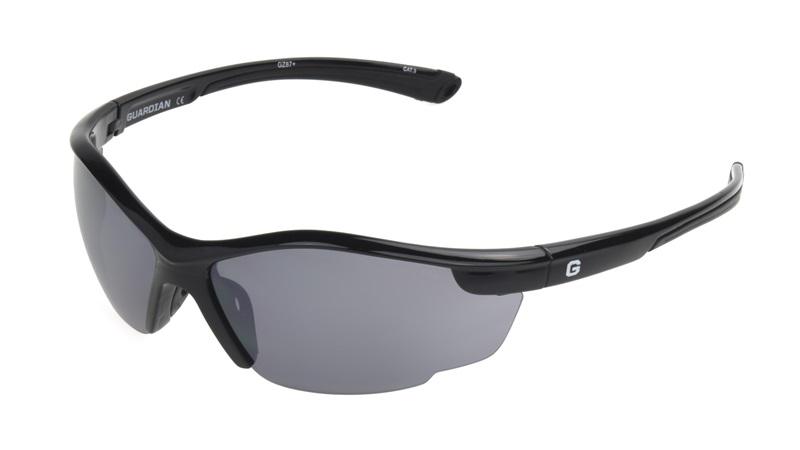 NWT Guardian The Professional Black Sunglasses Black Polarized Lens #94339