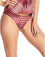 NWT Kenneth Cole Hidden Paradise M Red Tie Dye Bikini Swim Bottoms #94550