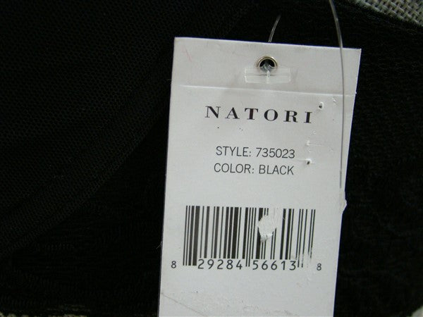 NWT Natori 32D Feathers Racerback Bra 735023 Black #94613