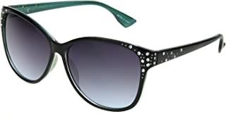 NWT Panama Jack Rhinestone Sea Round Black Polarized Sunglasses #94674