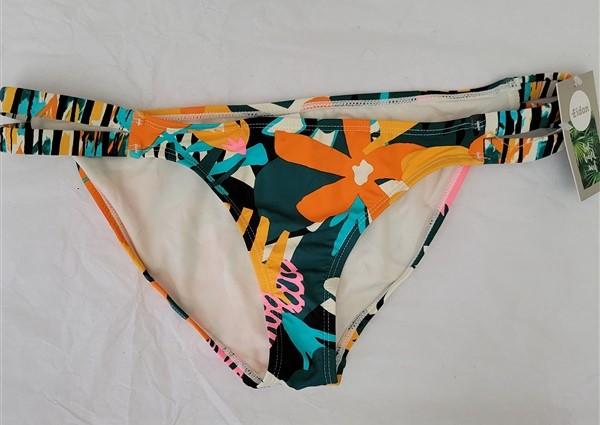 NWT Eidon Low Rider Palm Strappy Cheeky M Bikini Swim Bottoms #94728