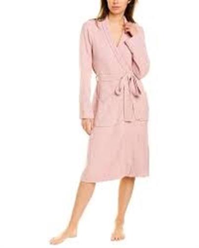 NWT Natori XL Aura Solid Robe Minky Soft Taupe Belted pink 95084