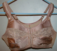 NEW Comfort Choice 44DDD Soft Cup Lace Front Hook Bra Easy Enhancer Beige #95230