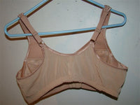 NEW Comfort Choice 44DDD Soft Cup Lace Front Hook Bra Easy Enhancer Beige #95230