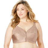 NEW Comfort Choice 44DDD Soft Cup Lace Front Hook Bra Easy Enhancer Beige #95230