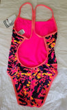 NWT Champion S Signature Racer Multi Color Pink 1PC Swimsuit 95231