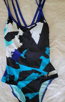 NWOT Champion XS Signature Racer Multi Color Blue 1PC Swimsuit 95234