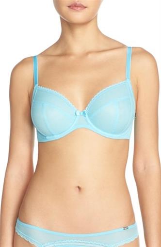 NEW Chantelle 32A Rive Gauche Push Up Bra 3082 Aqua 95286