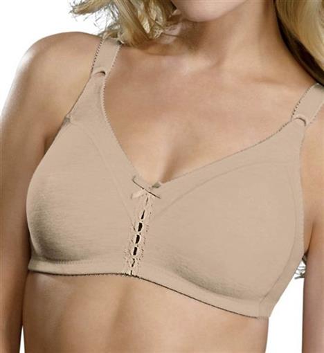 NWT Bali Beige 34C Cotton Double Support Wirefree Bra 3036 #95337