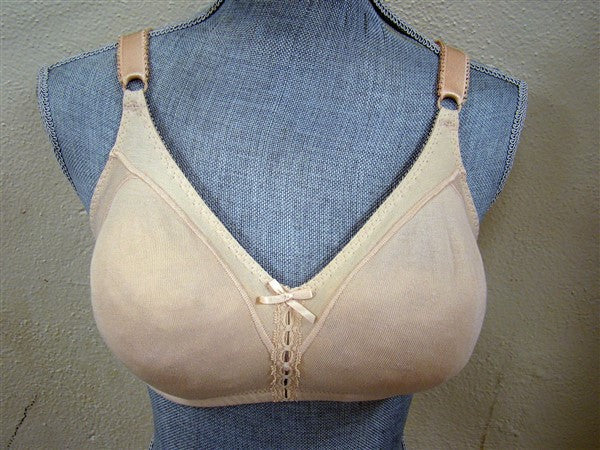 NWT Bali Beige 34C Cotton Double Support Wirefree Bra 3036 #95337