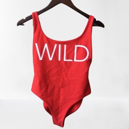 NWOT Wildfox Red Wild Classic S Solid One-Piece Swimsuit #95412