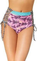NWOT Hula Honey Leaf Breeze XS High-Waisted Bikini Swim Bottoms #95531