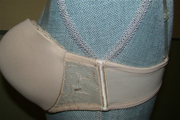 NWOT Lily Of France 34B Gel Touch Strapless Bra 2111121 Beige 95599