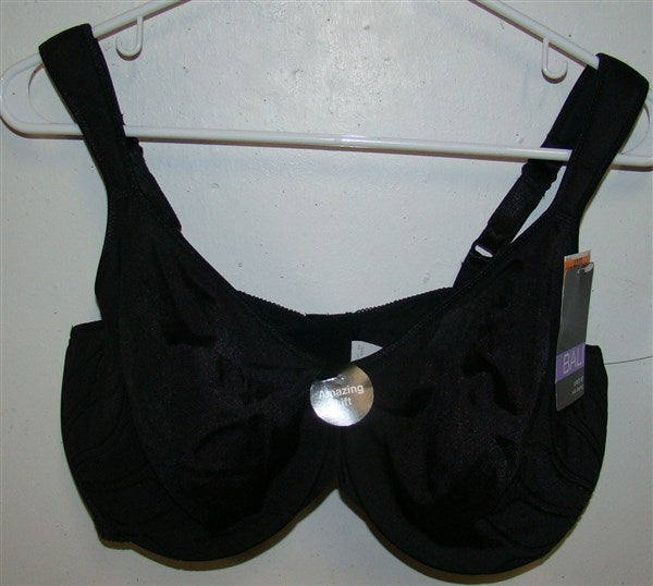 NWOT Bali 38C Live It Up Underwire Bra 3353 Black #95625